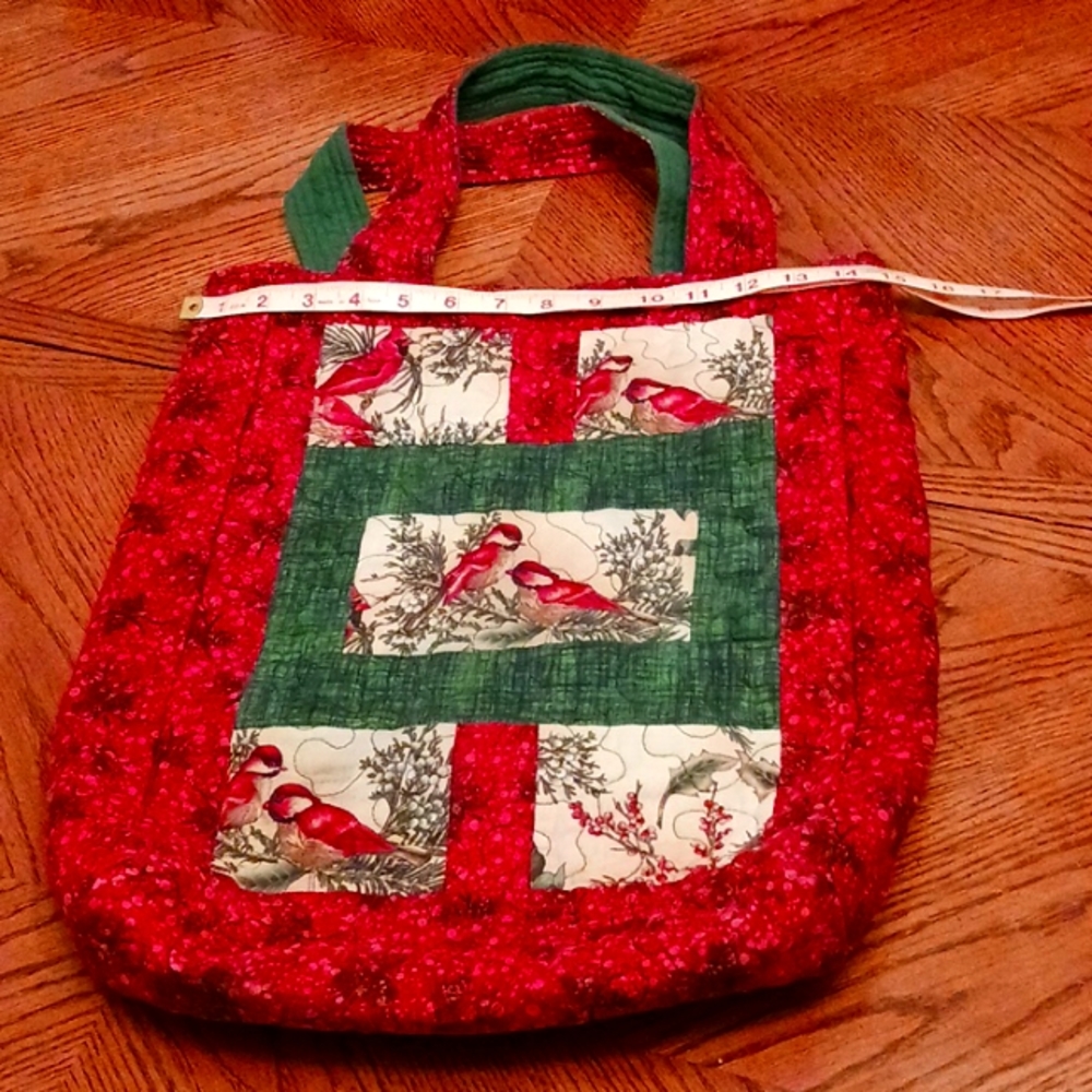 Handmade Cardinal Quilt Bag